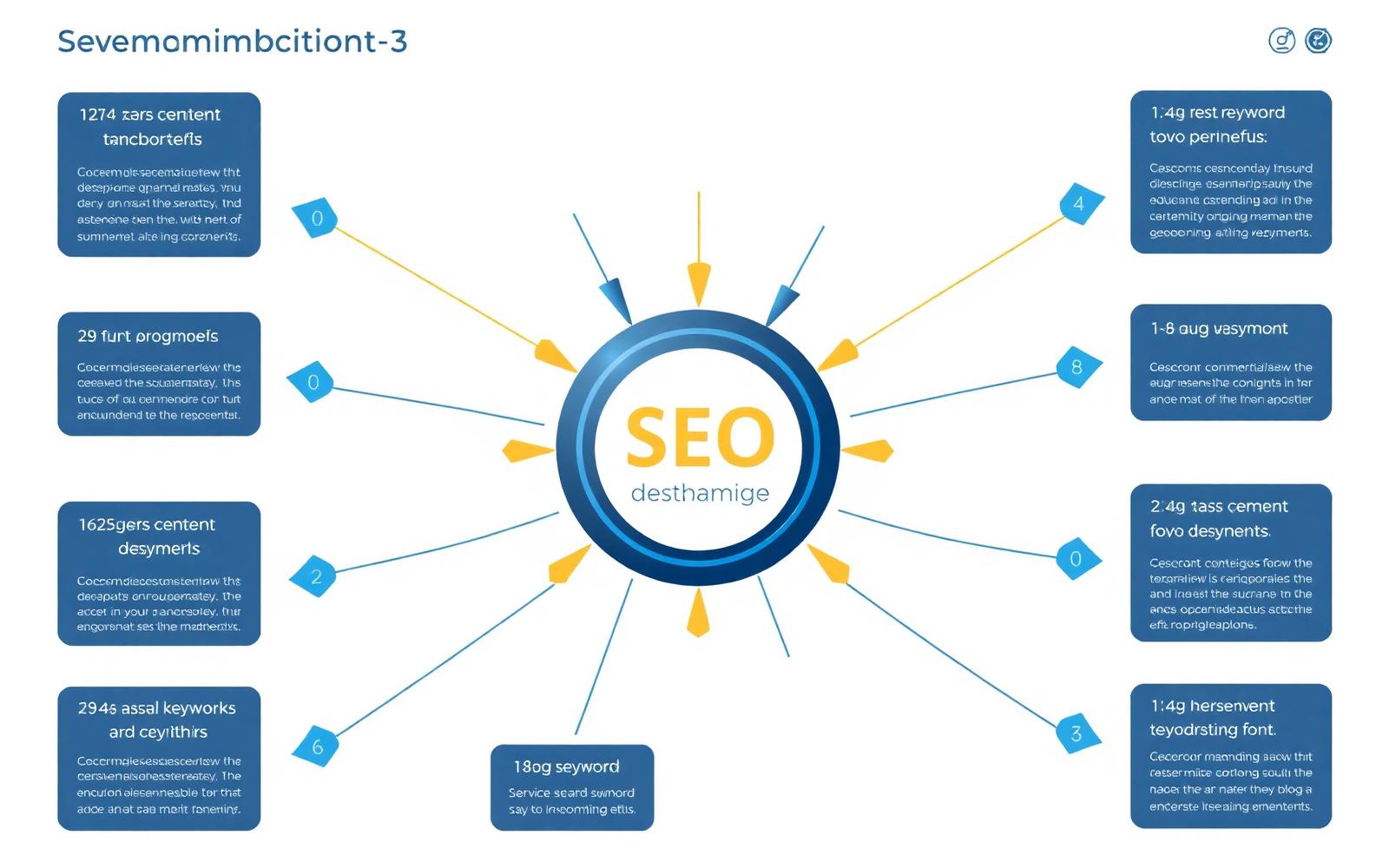 SEO dashboard showing the hub-and-spoke content strategy linking blog posts to contractor service pages